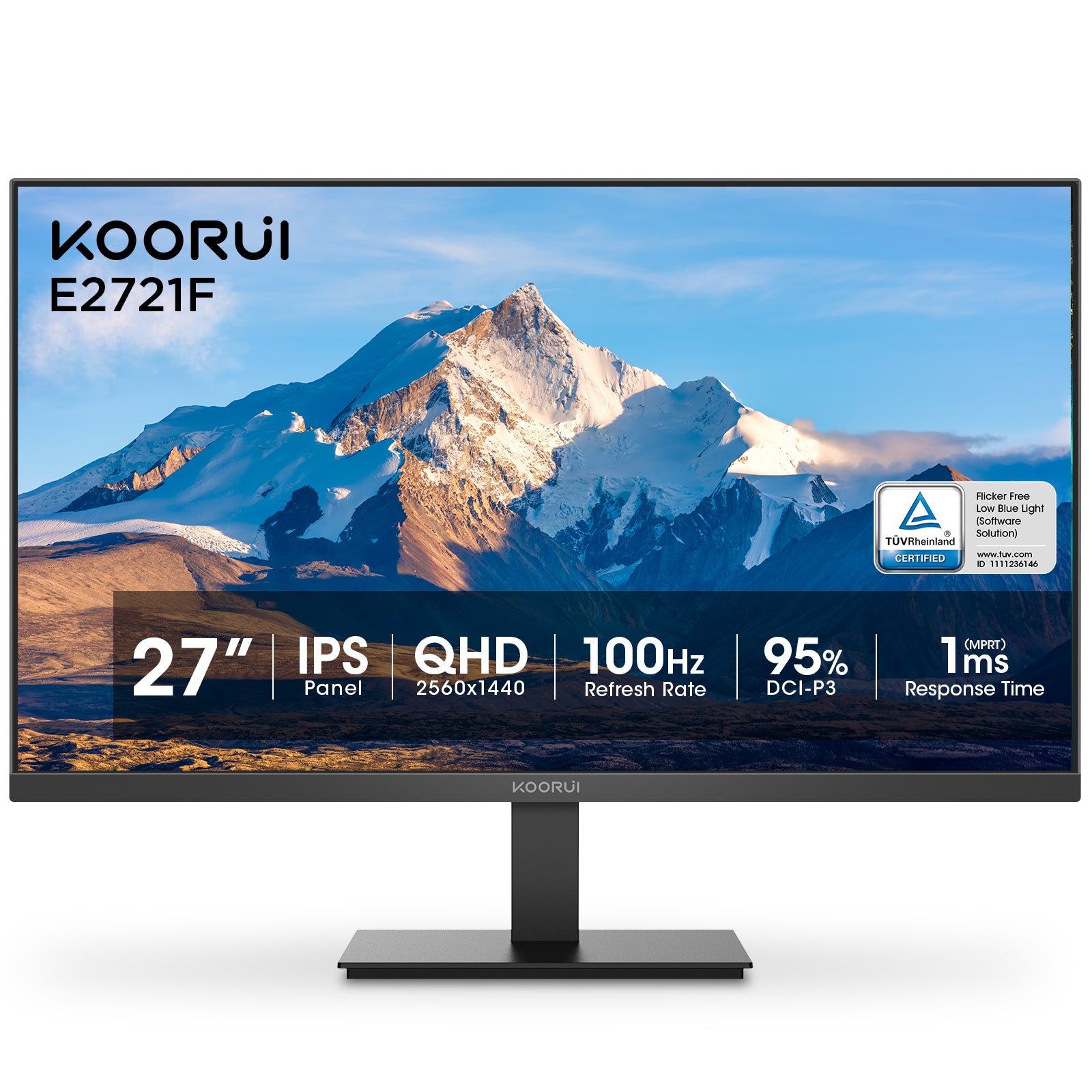 Koorui 27 Inch QHD 100Hz IPS Gaming Monitor with 1ms MPRT – KOORUI UK