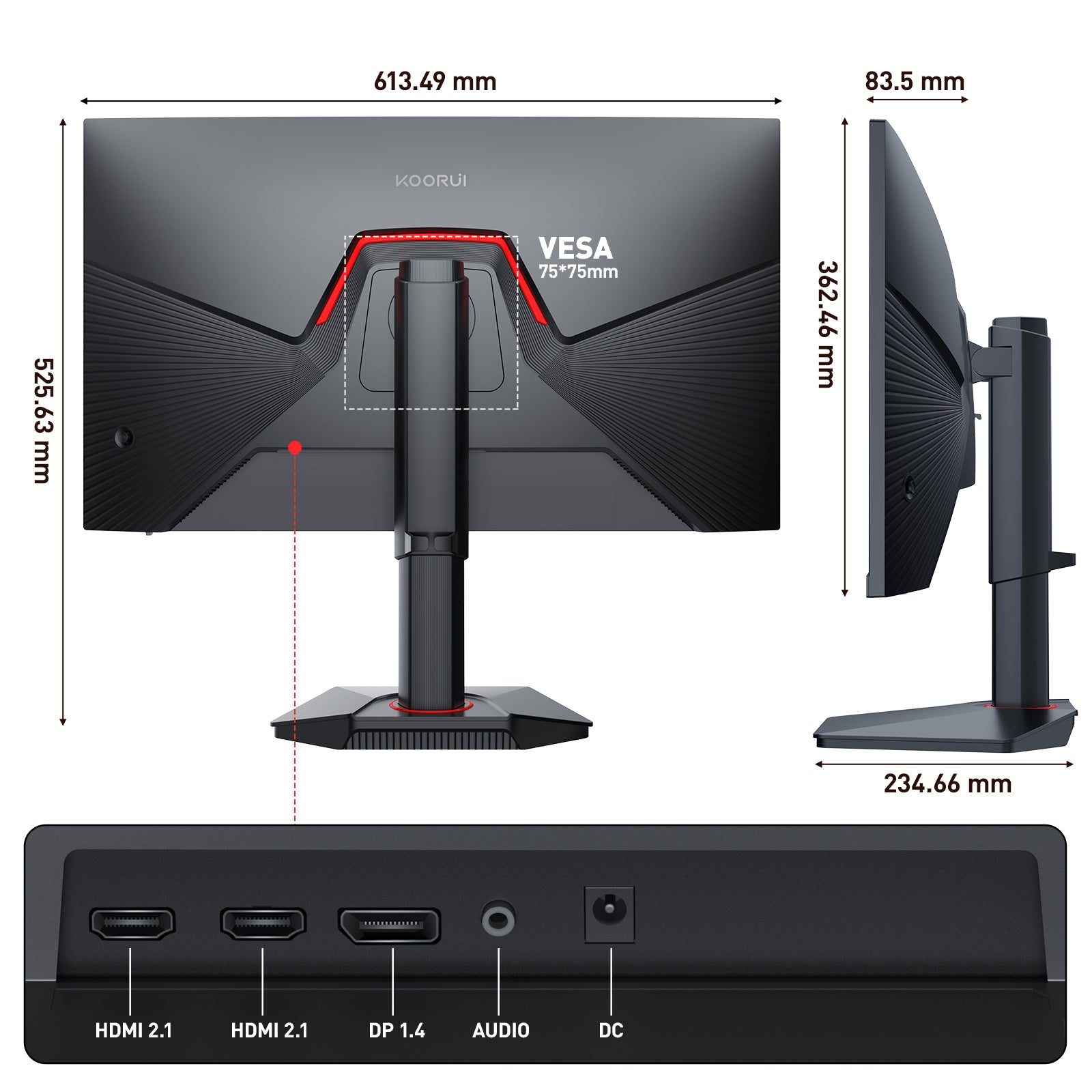 KOORUI G2741L 27-inch IPS 4K UHD Dual-Mode 160Hz+UHD/320Hz+FHD Gaming Monitor