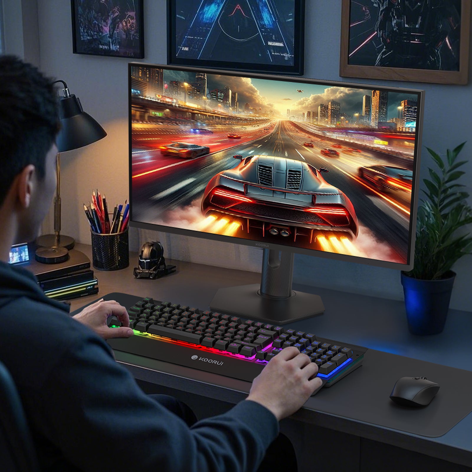 KOORUI S2741LM 27-inch Dual-Mode IPS/MINI LED UHD 160Hz/FHD 320Hz Gaming Monitor