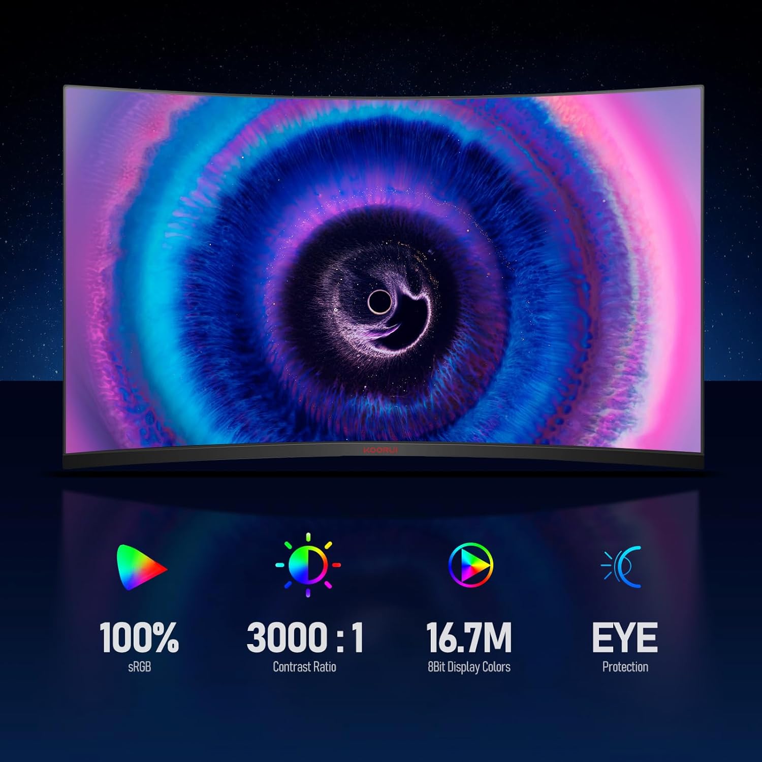 KOORUI GA01 31.5-inch VA QHD 170Hz 1500R Curved Gaming Monitor