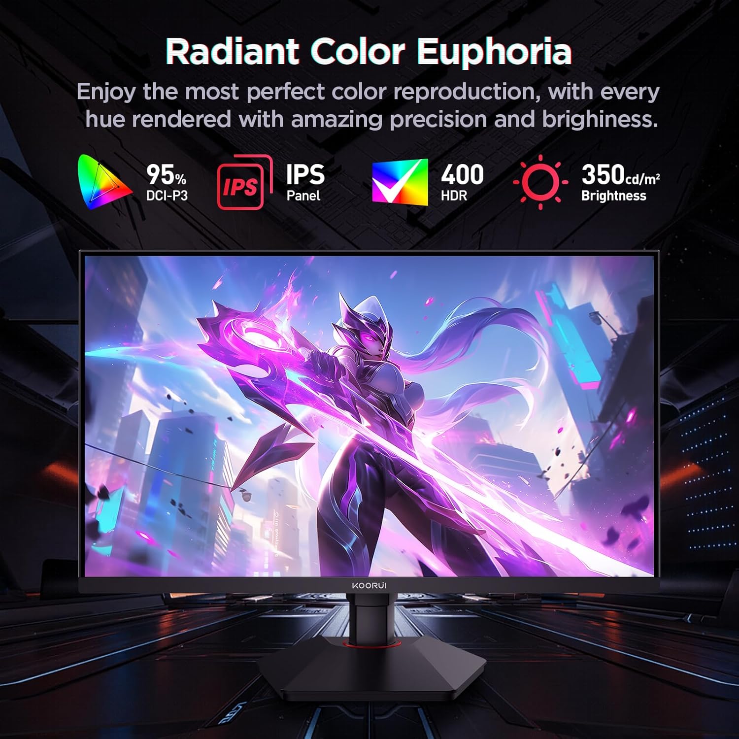 KOORUI G2722P 27-inch IPS QHD 200Hz Gaming Monitor