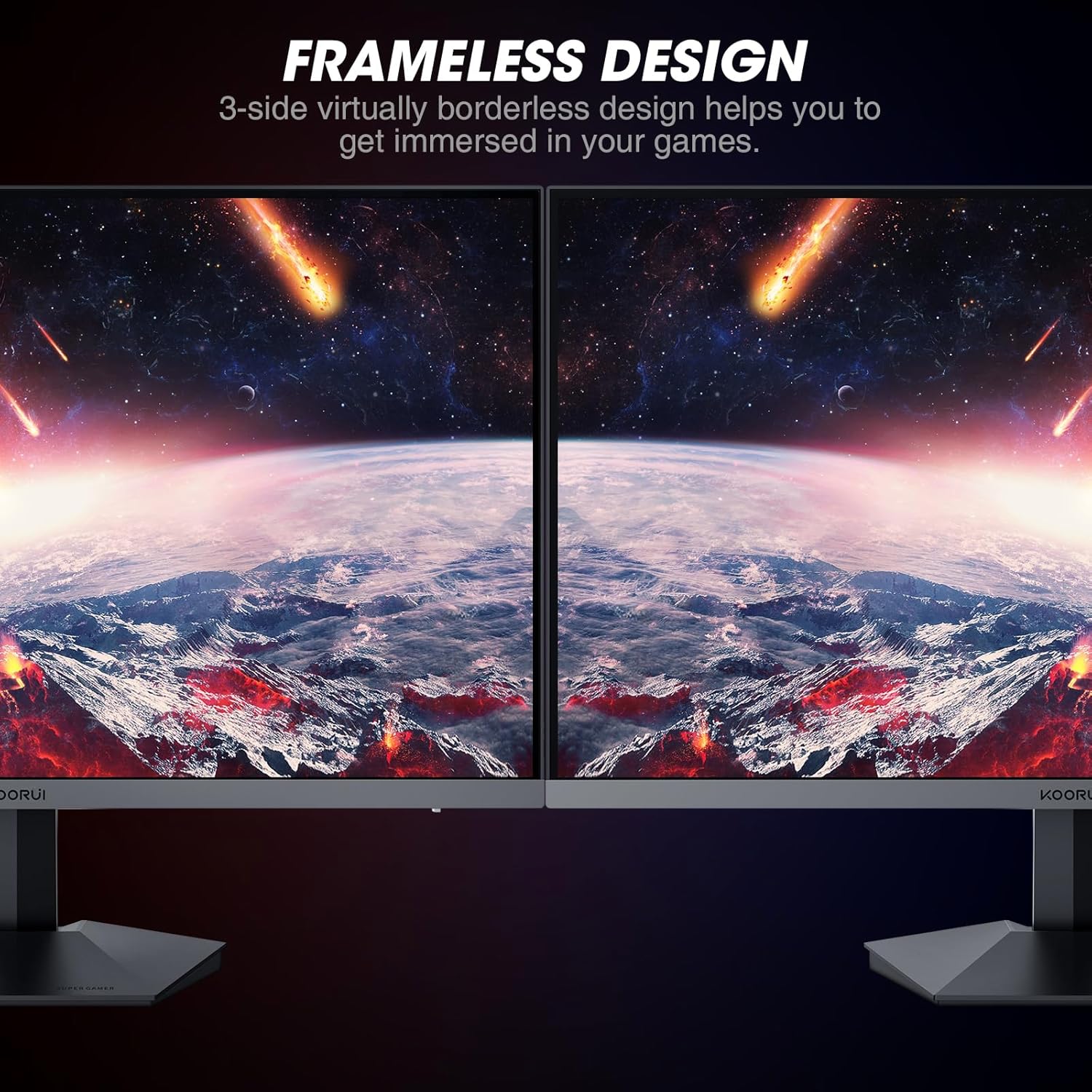 KOORUI 24E3 24" FHD 165Hz IPS Gaming Monitor, Adaptive Sync