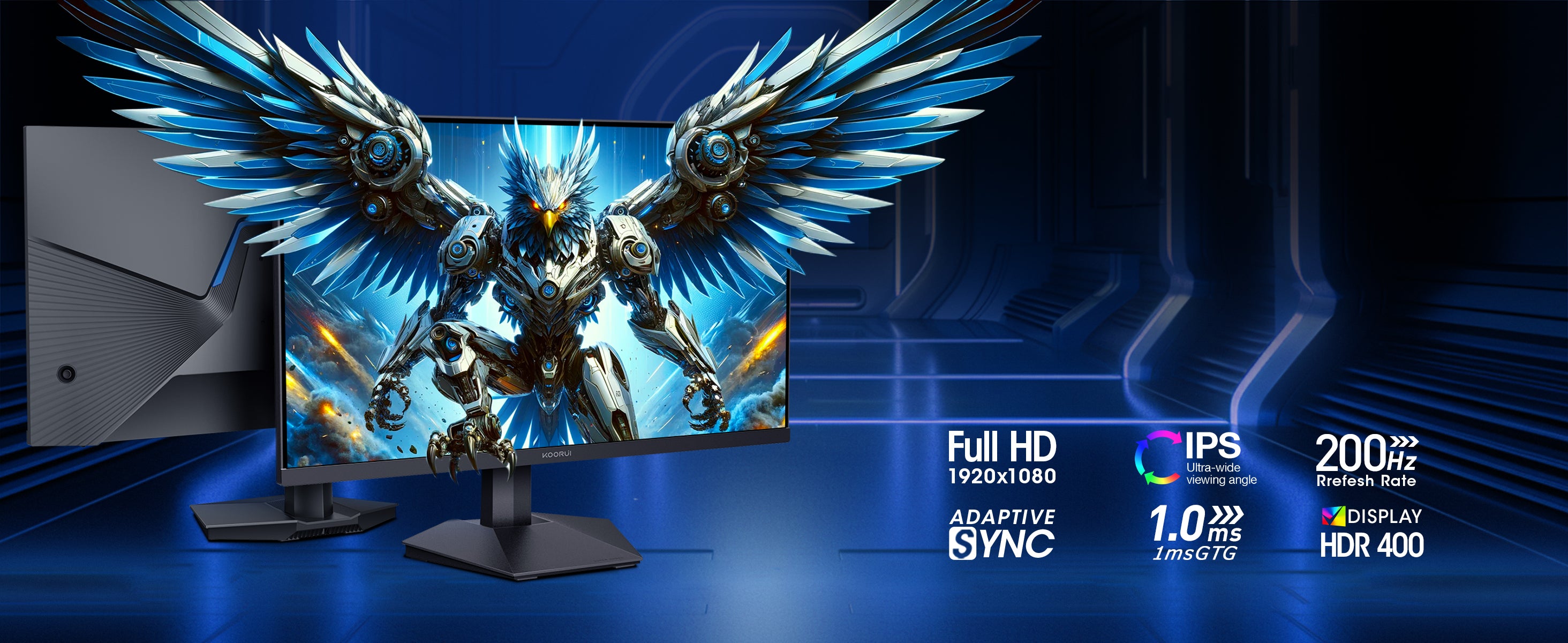 Koorui 25 Inch FHD 200Hz IPS Gaming Monitor with 99% sRGB – KOORUI UK
