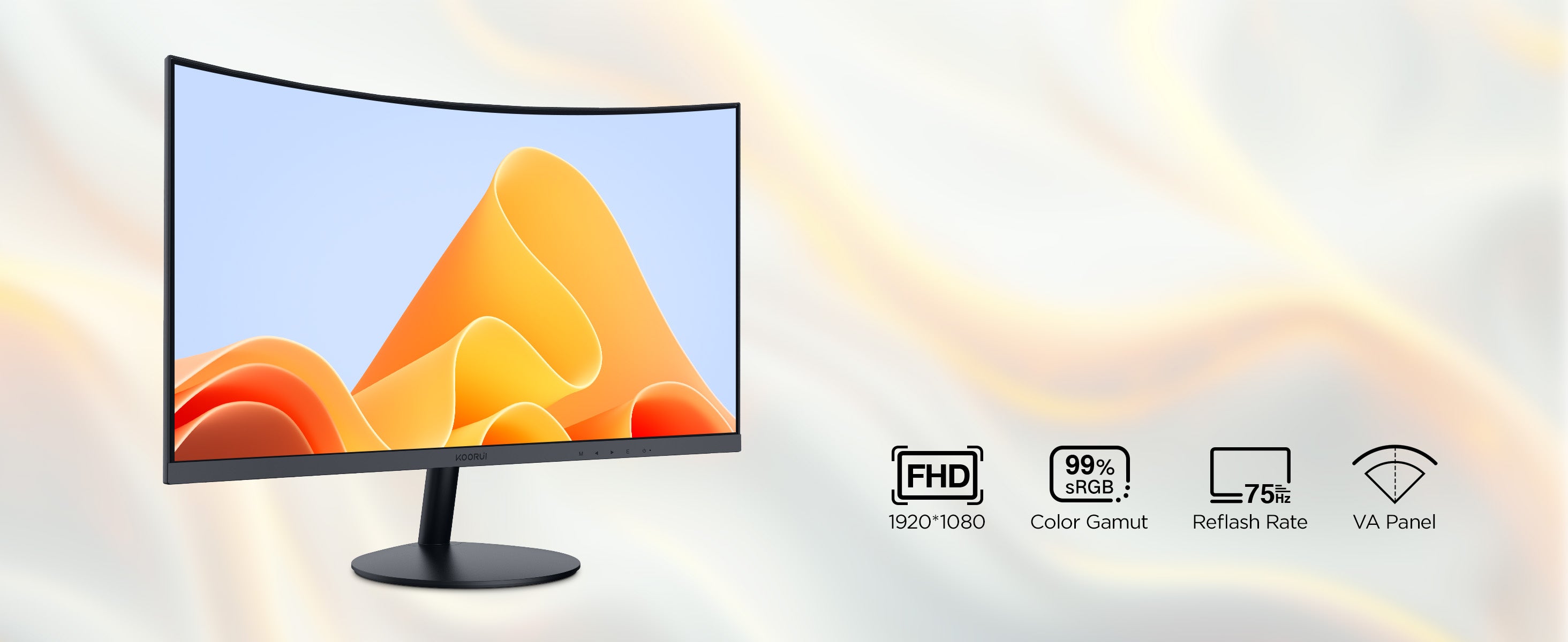 KOORUI 27N5CA 27-inch VA FHD 75Hz Curved Gaming Monitor – KOORUI UK
