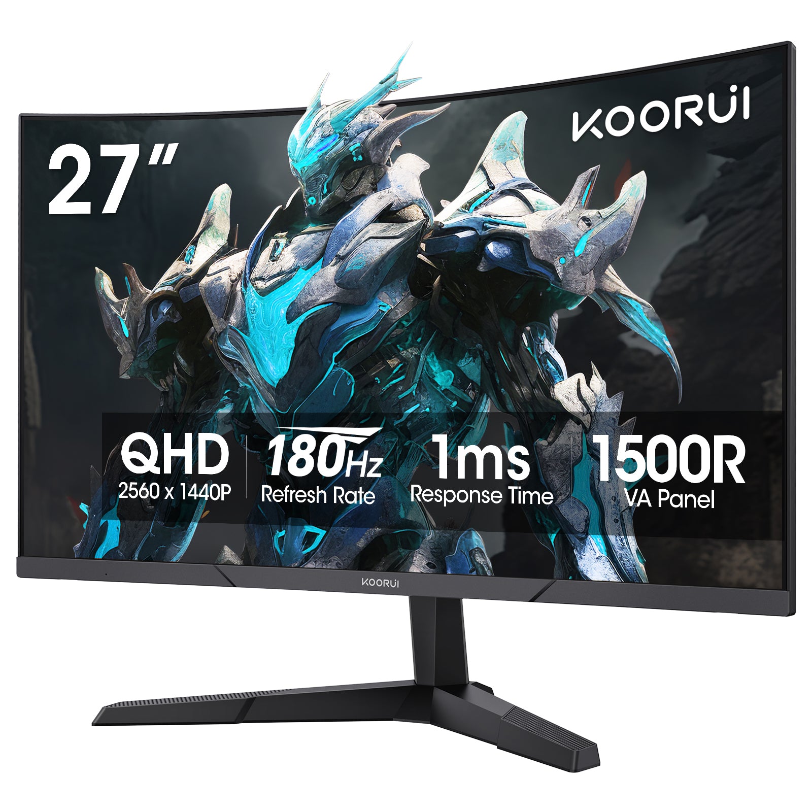 KOORUI 27E6QCA 27-inch VA QHD 180Hz Curved Gaming Monitor – KOORUI UK