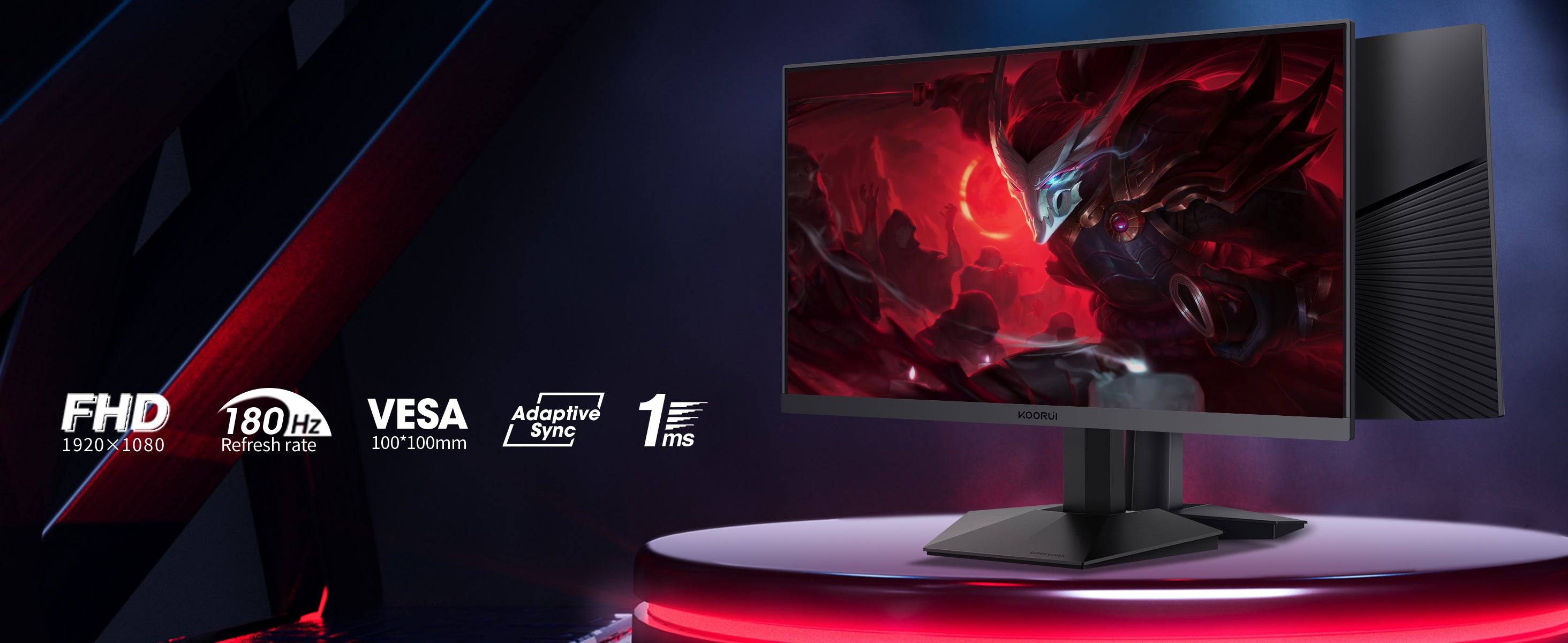 KOORUI 25E3A 24.5-inch VA FHD 180Hz Gaming Monitor – KOORUI UK
