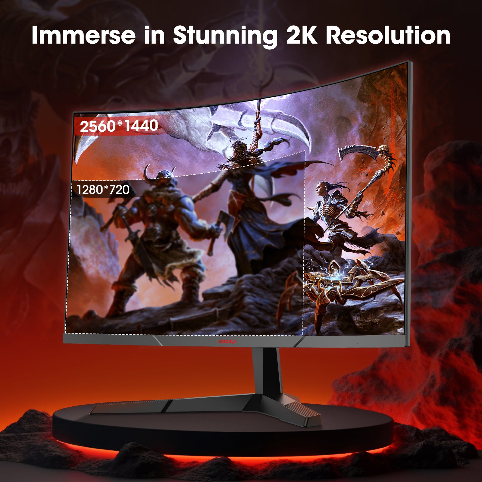 KOORUI 27インチ WQHD 180Hz 湾曲モニター 27E6QCA KOORUI 27E6QCA 27-inch VA QHD 180Hz Curved Gaming Monitor – KOORUI UK