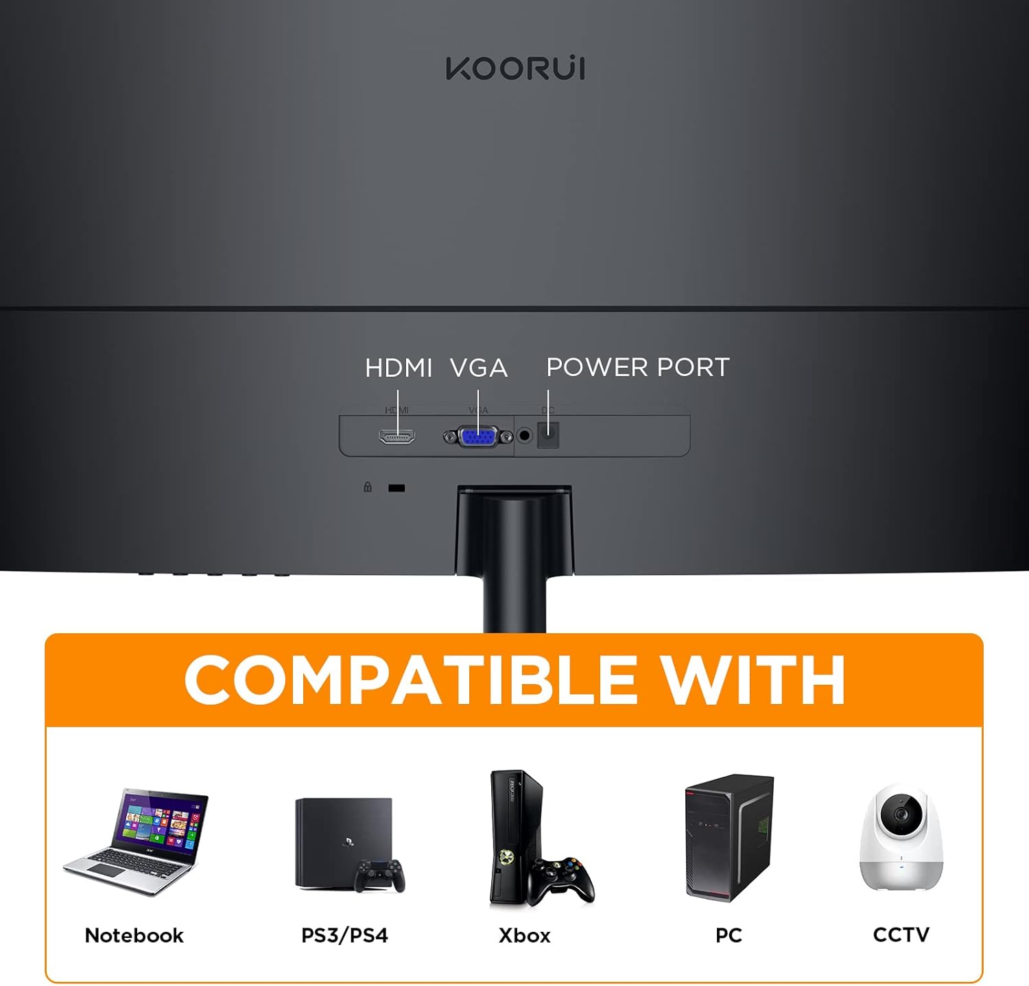 KOORUI 27N5CA 27-inch VA FHD 75Hz Curved Gaming Monitor