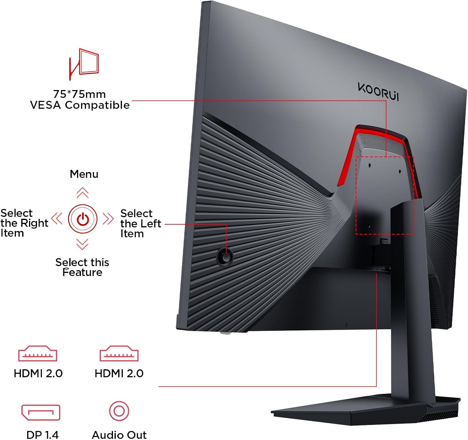 KOORUI G2511P 25" FHD 200Hz IPS Gaming Monitor,HDR400