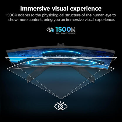 Koorui 24E6CA 24" FHD 180Hz VA Curved Gaming Monitor, 1ms 1500R