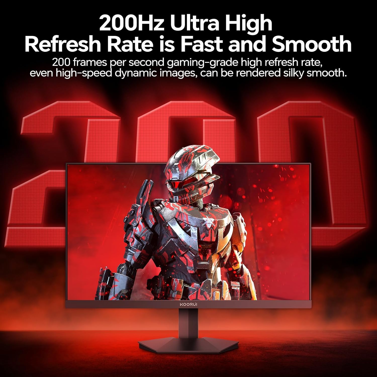 KOORUI G2511P 25" FHD 200Hz IPS Gaming Monitor,HDR400
