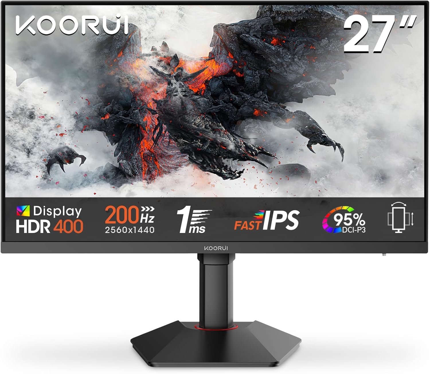 KOORUI G2722P 27" QHD 200Hz IPS Gaming Monitor