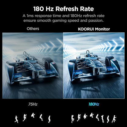 Koorui 24E6CA 24" FHD 180Hz VA Curved Gaming Monitor, 1ms 1500R