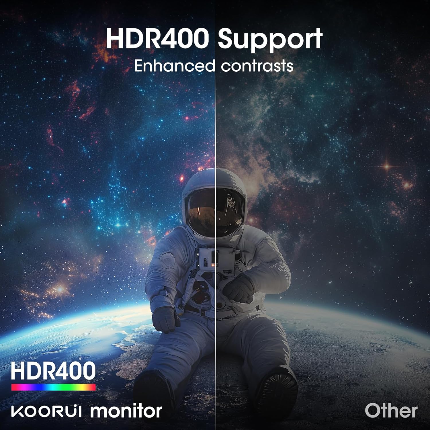 KOORUI 34E6UC 34" Ultrawide WQHD 165Hz Curved Gaming Monitor, HDR400