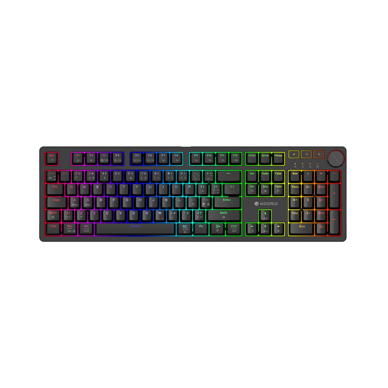 KOORUI MK104 Blue Wired Mechanical Gaming Keyboard